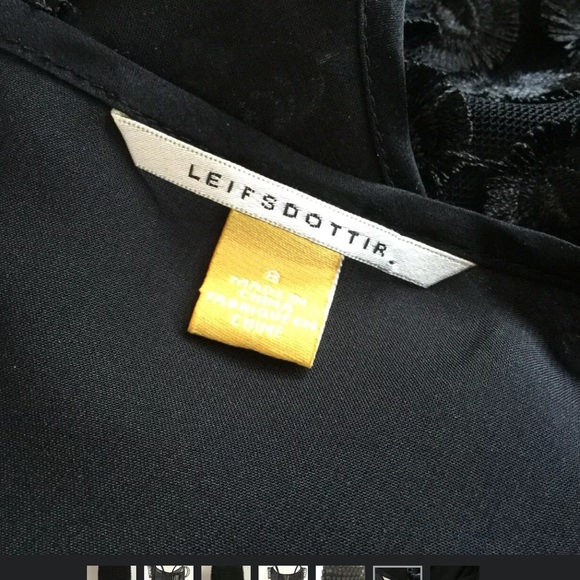 Leifsdottir Anthropologie little black dress  8 - Picture 6 of 7